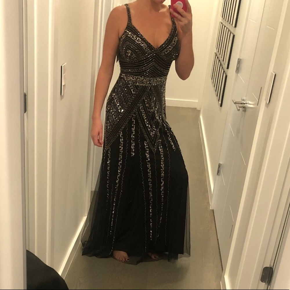 Black beaded dress